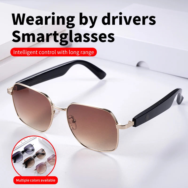 New Smart Glasses Classic Multi-Color Wireless Audio 5.1 Bluetooth Touch Hands-Free Calling Voice Assistant Smart Sunglasses