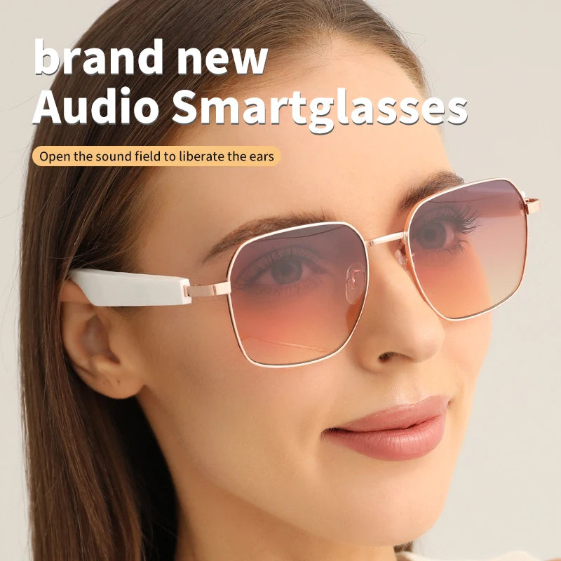 New Smart Glasses Classic Multi-Color Wireless Audio 5.1 Bluetooth Touch Hands-Free Calling Voice Assistant Smart Sunglasses