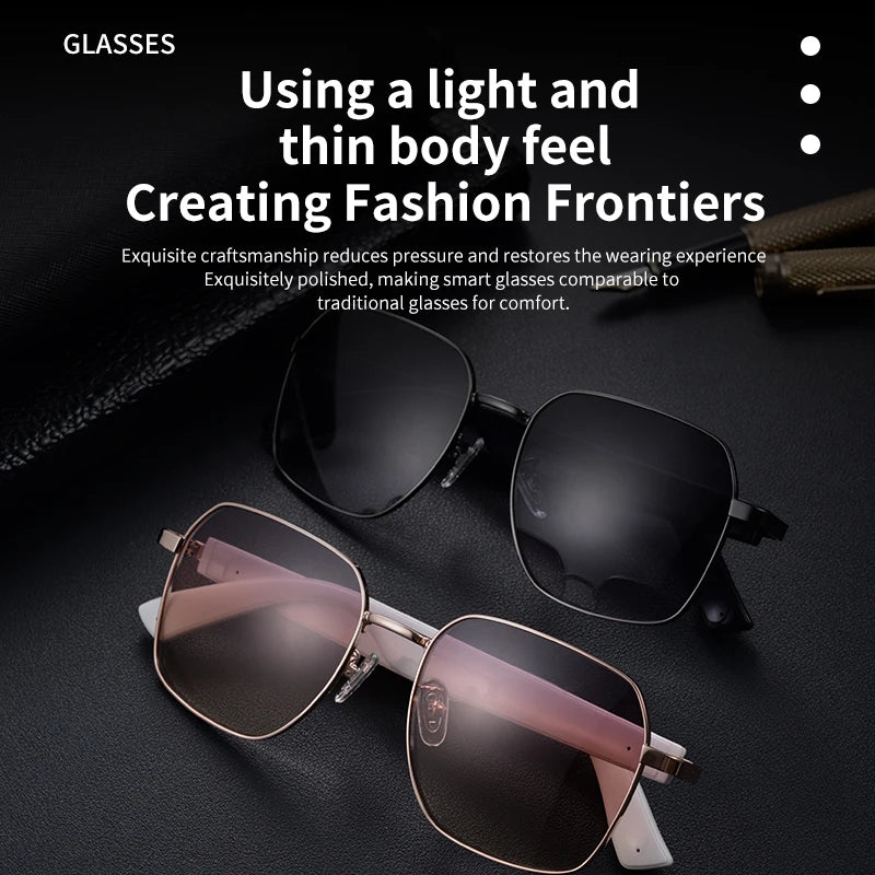 New Smart Glasses Classic Multi-Color Wireless Audio 5.1 Bluetooth Touch Hands-Free Calling Voice Assistant Smart Sunglasses