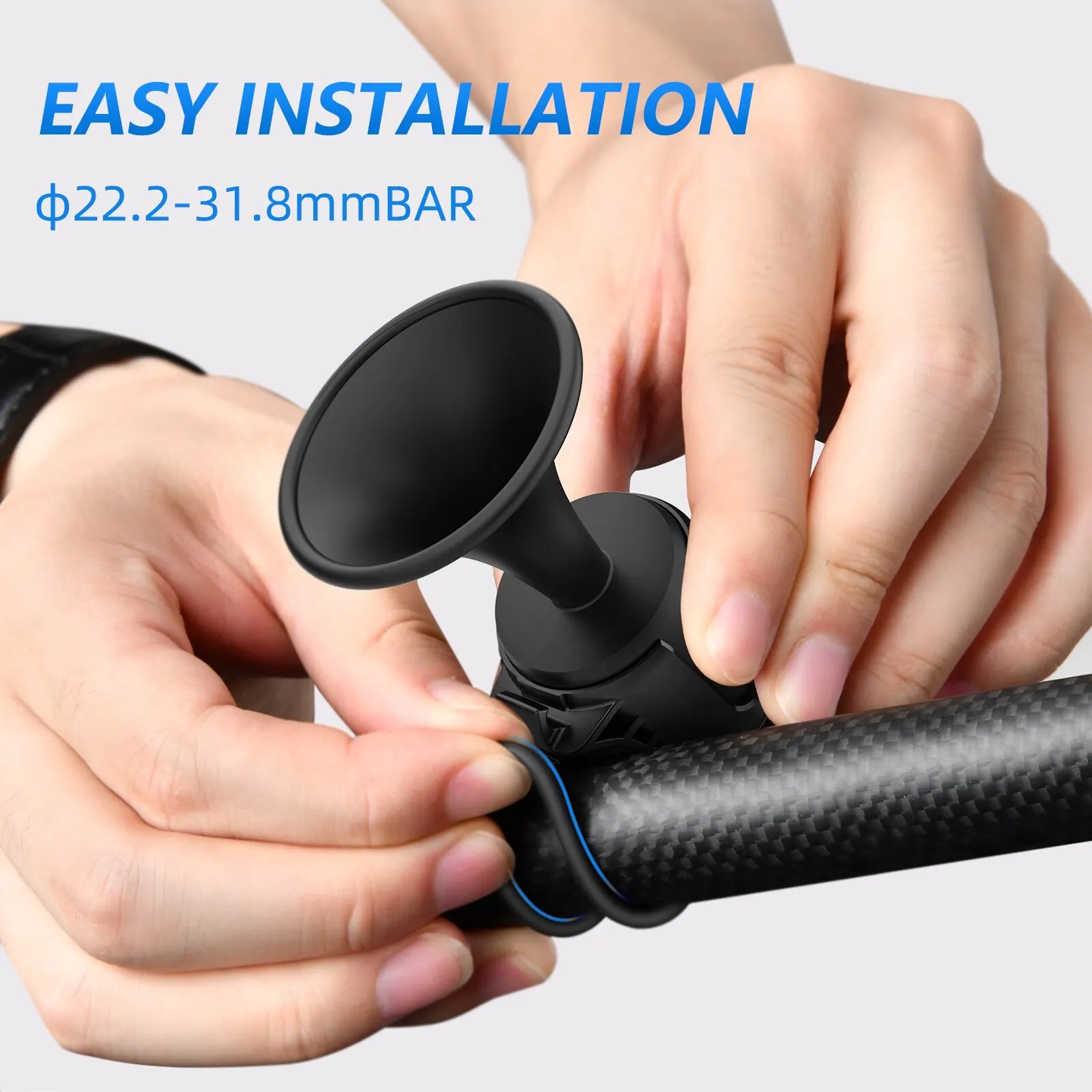TWOOC Bicycle Electronic Horn Loud Warning Sound CR2032 Battery 120Db IPX4 Waterproof Suitable for Road and Mountain Bike