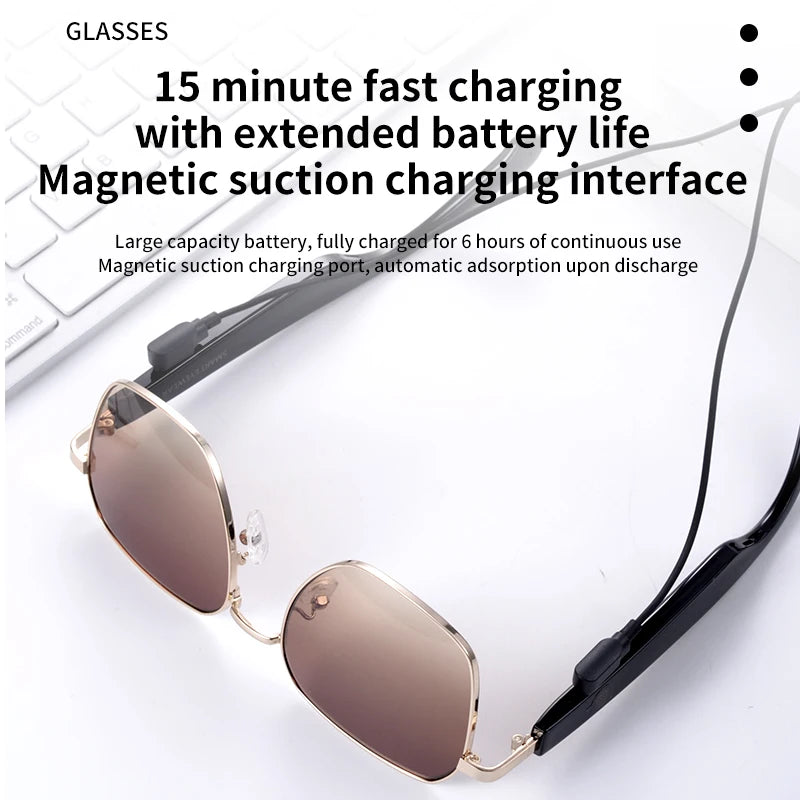 New Smart Glasses Classic Multi-Color Wireless Audio 5.1 Bluetooth Touch Hands-Free Calling Voice Assistant Smart Sunglasses