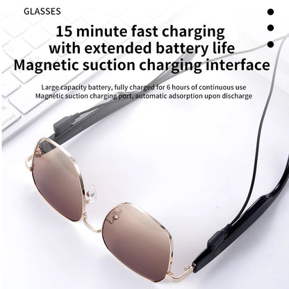 New Smart Glasses Classic Multi-Color Wireless Audio 5.1 Bluetooth Touch Hands-Free Calling Voice Assistant Smart Sunglasses